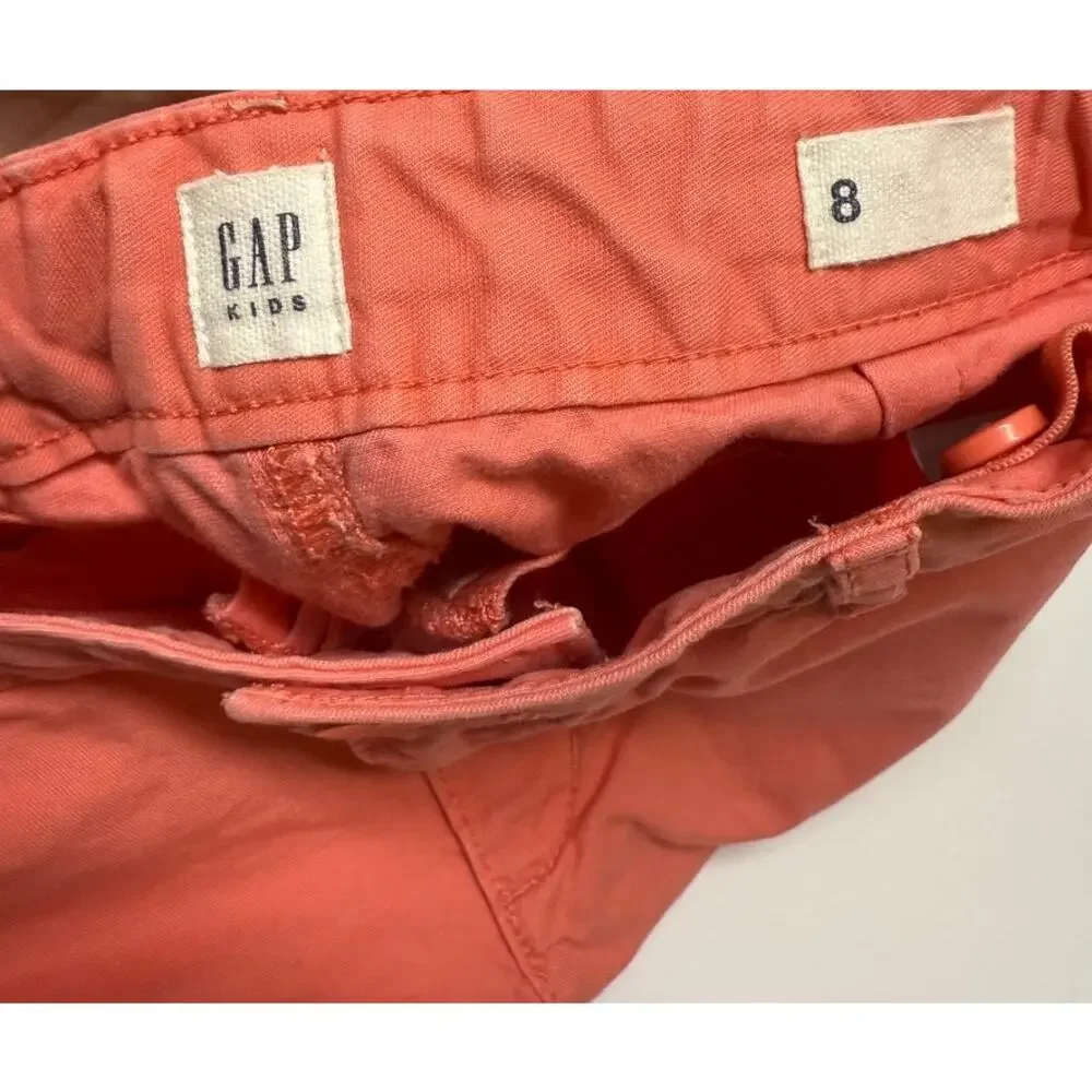 Gap Girls Shorts Size 8 Peach Coral Cuffed Shortie Cupid Pink‎